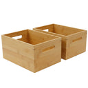 Holzkiste mit Griffe aus Bambus 30 x 20 x 14 cm