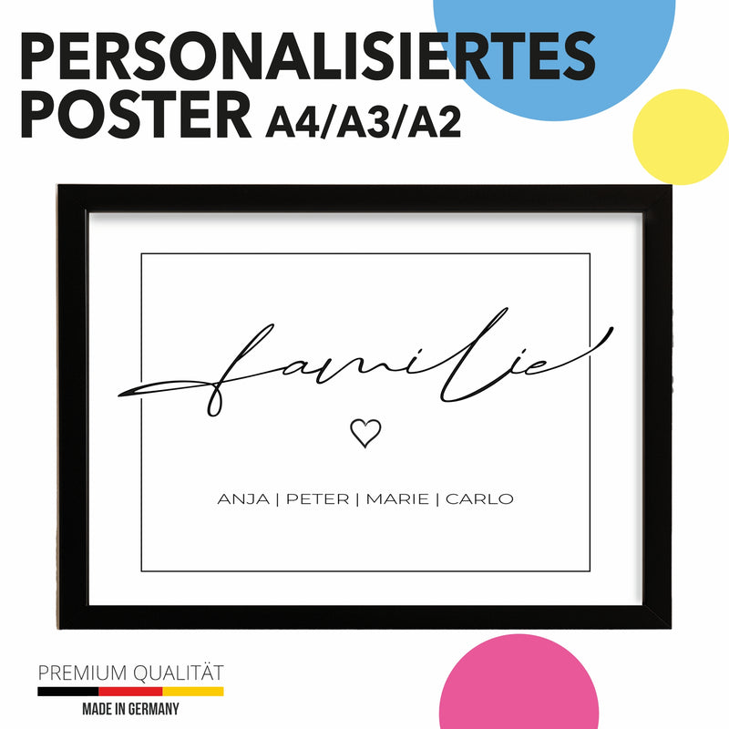 Personalisiertes Poster Familie