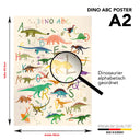 Dino ABC XXL Poster Lernposter Cartoon Größe: 60 x 42 cm