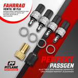 4er Set Dunlop Fahrradventil inkl. Kappe & Schrader Adapter 18 teiliges Reperaturset