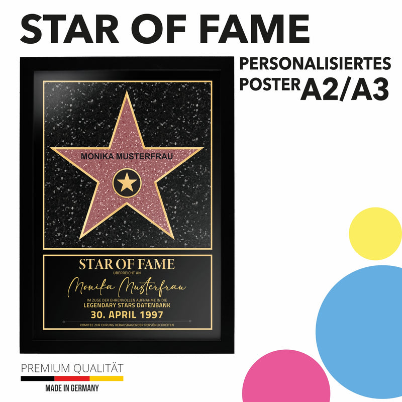 Personalisiertes Poster Star of Fame