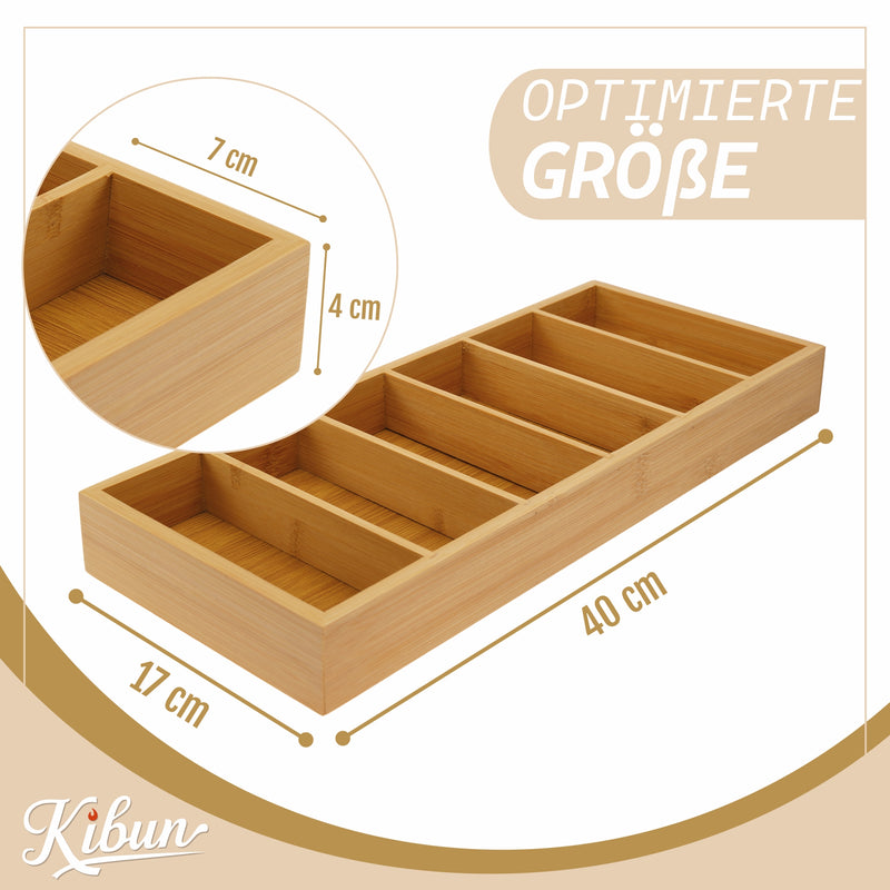 Brillen/Office Organizer aus Bambus 40 x 17 x 4 cm