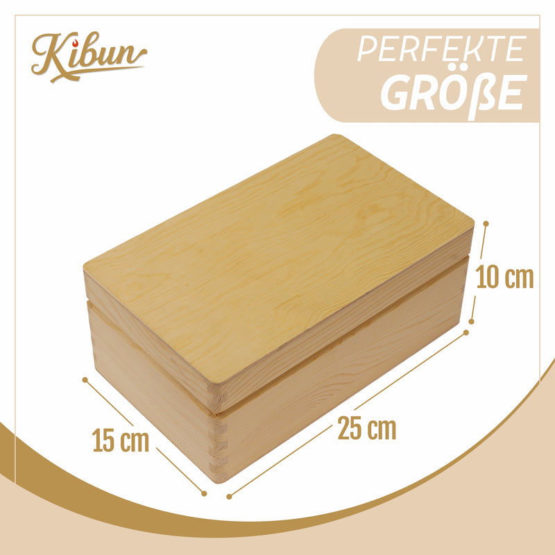 Holzkiste mit Klappdeckel 25 x 15 x 10 cm