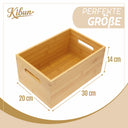 Holzkiste mit Griffe aus Bambus 30 x 20 x 14 cm