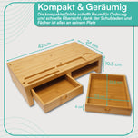 Monitorständer mit zwei Schubladen 42 x 24 x 10,5 cm