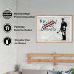Banksy Poster Follow Your Dreams Größe: 60 x 42 cm