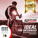 4er Set Dunlop Fahrradventil inkl. Kappe & Schrader Adapter 18 teiliges Reperaturset