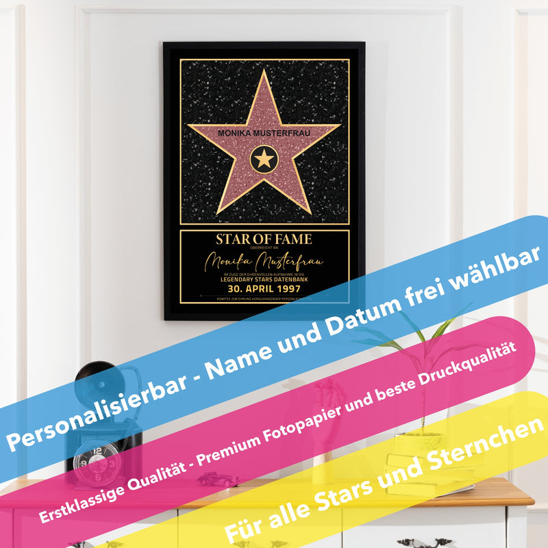 Personalisiertes Poster Star of Fame