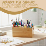 Holzkiste mit Griffe aus Bambus 30 x 20 x 14 cm
