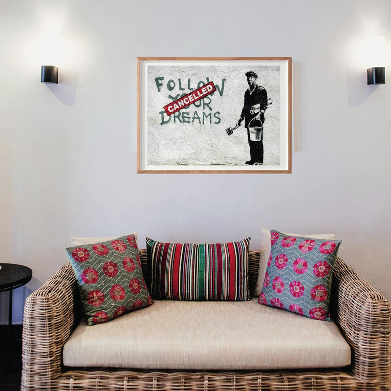 Banksy Poster Follow Your Dreams Größe: 60 x 42 cm