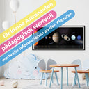 Poster: Sonnensystem mit Informationen; Größe: 100x44 cm
