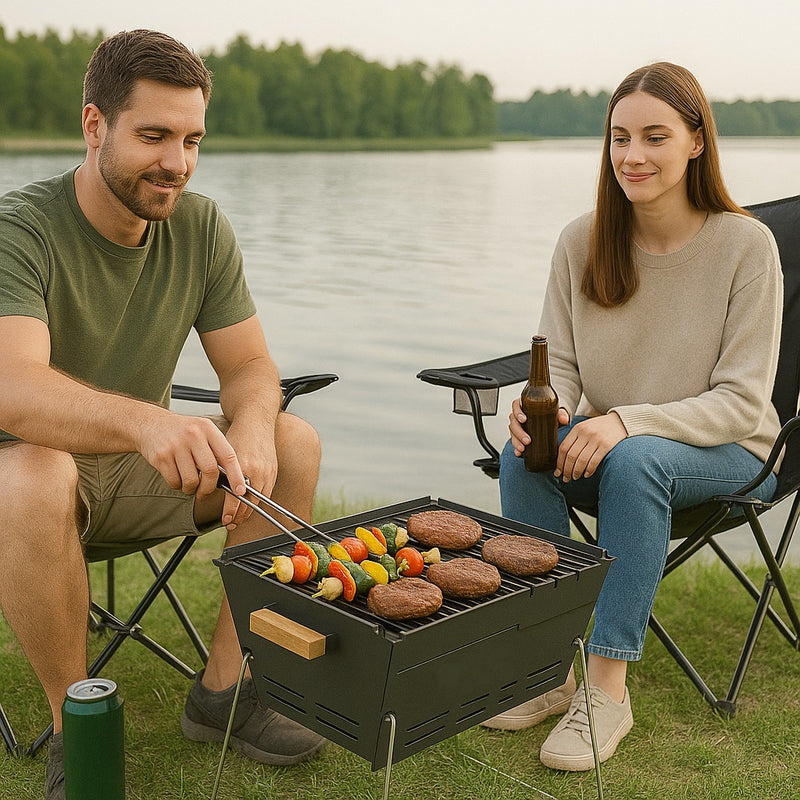 Mobiler BBQ Holzkohle Grill