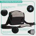 Kameratasche mit Schultergurt; Farbe: schwarz/grau
