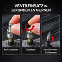 Metall‑Ventilkappe Schrader mit Ventileinsatz‑Ausdreher 25 Stück