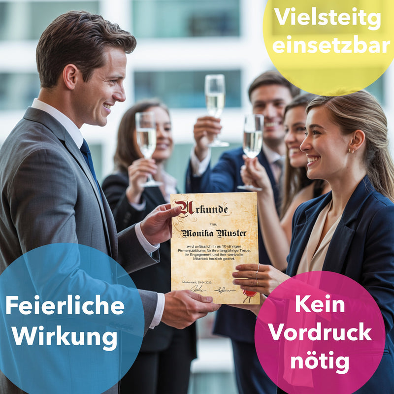 Urkunde Blanko Vordruck Premium Papier DIN A4