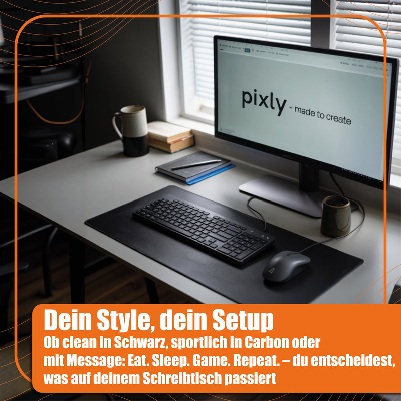 Mauspad für Gaming & Büro | rutschfest, in 90 x 40 cm oder 30 x 25 cm