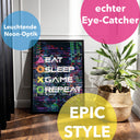 Poster für Gamer "Eat-Sleep-Game-Repeat"
