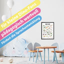 Poster Kinderposter ABC Lernposter Dinosaurier Aquarell Größe: 42 x 60 cm