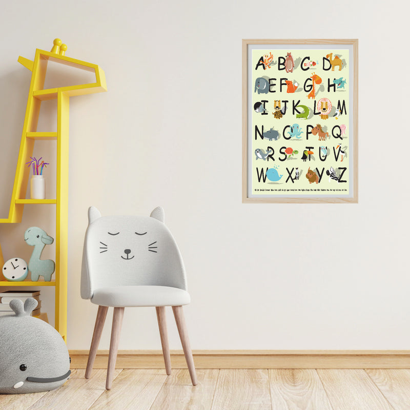 Poster Tier ABC für Kinder Größe: 60 x 42 cm