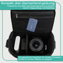 Kameratasche mit Schultergurt; Farbe: schwarz/grau