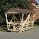 Holz-Pavillon mit Tisch & 2 Sitzbänken 8 Personen