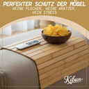 Flexible Couch-Ablage aus Bambus 63 x 37 cm