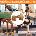 Liegestützgriffe aus Holz; 2er Set
