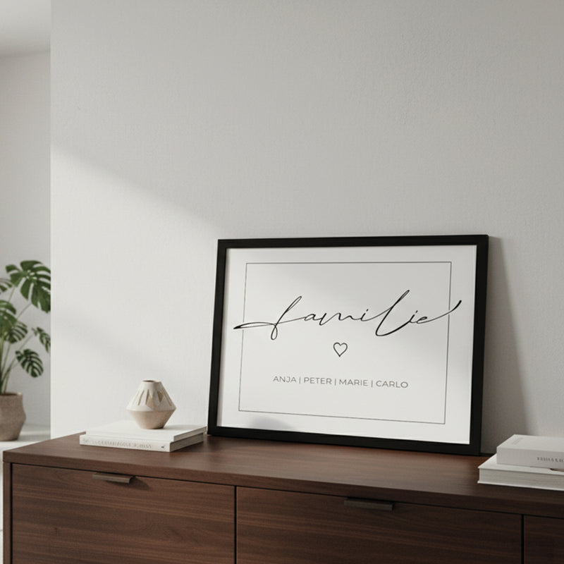 Personalisiertes Poster Familie