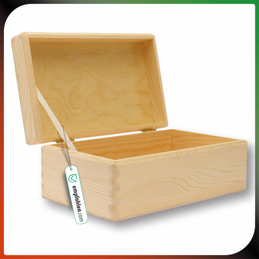 Holzkiste mit Klappdeckel 25 x 15 x 10 cm