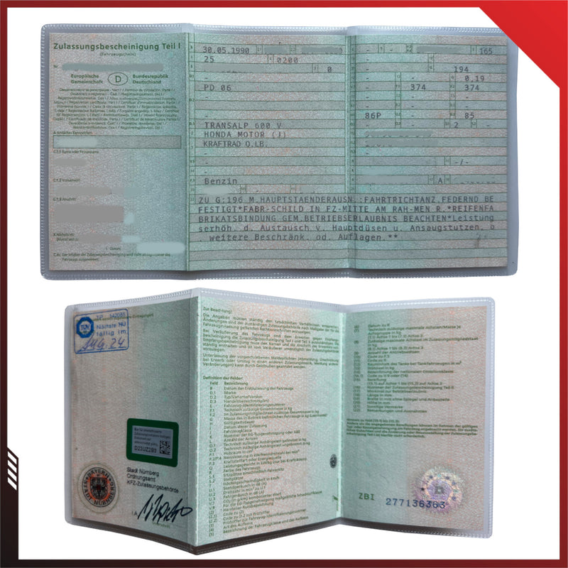 Fahrzeugscheinhülle 10er Set