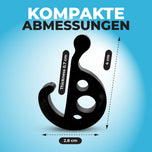 8 Stück Haken für Kederschiene 7mm Schwarz