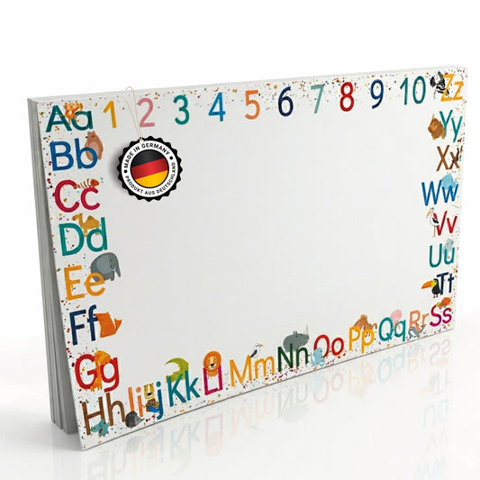 Schreibtischunterlage aus Papier Alphabet; Größe A2