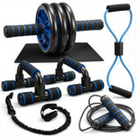 7-in-1 Workout Set mit Bauchroller, Liegestützgriffen, Springseil & Zubehör