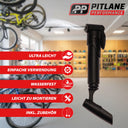 Fahrrad-Handpumpe Luftpumpe inkl. Halterung + Zubehör Basic Schwarz 20 cm