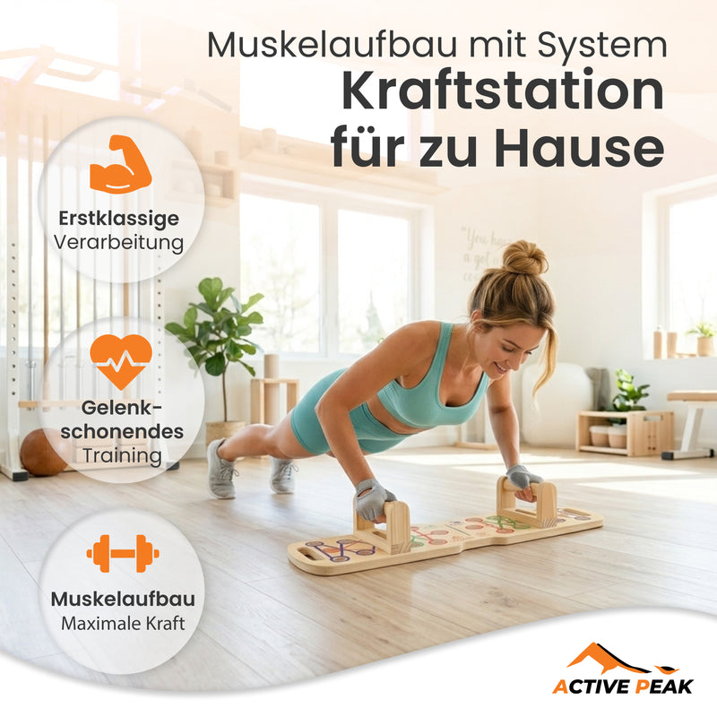 Liegestützbrett aus Holz