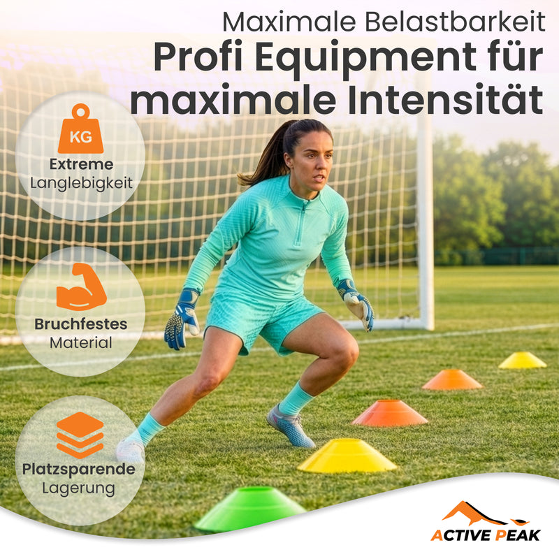 Fußballhütchen Markierungshütchen für Sport 50er Set