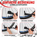 Fahrrad-Handpumpe Luftpumpe inkl. Halterung + Zubehör Basic Schwarz 20 cm