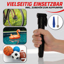 Fahrrad-Handpumpe Luftpumpe inkl. Halterung + Zubehör Basic Schwarz 20 cm