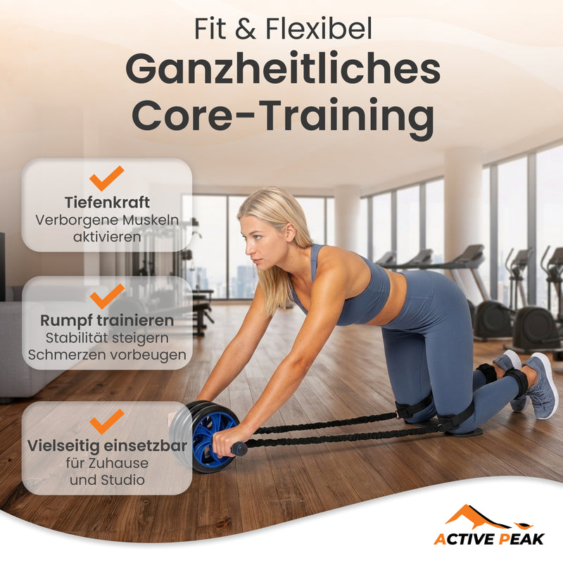 7-in-1 Workout Set mit Bauchroller, Liegestützgriffen, Springseil & Zubehör